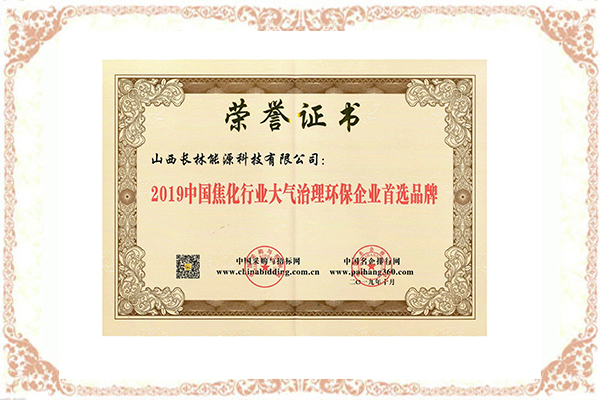 2019 中國焦化行業(yè)大氣治理環(huán)保企業(yè)